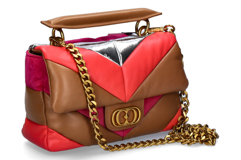 La Carrie Handtasche AMITOLA STRIPES MULIT FUXIA La Carrie Handtasche AMITOLA STRIPES MULIT FUXIA