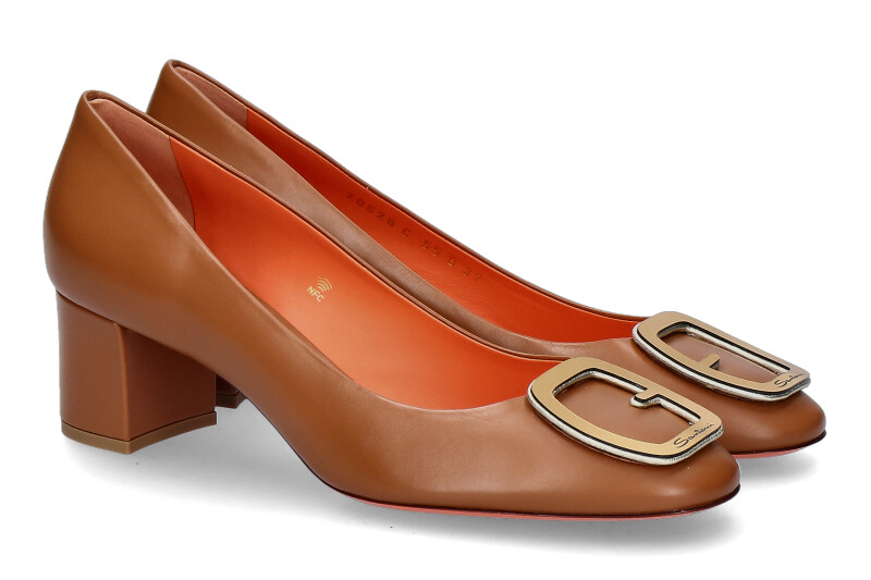 Santoni Pumps NAPPA COGNAC- hellbraun