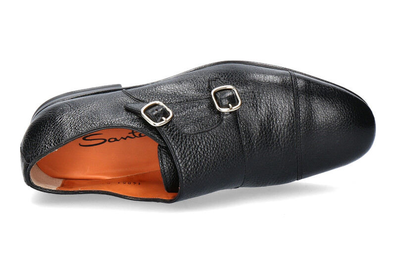 Santoni Monk LEATHER BLACK (43)