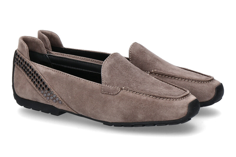 Mania Slipper gefüttert CAMOSCIO VELLUTO- taupe