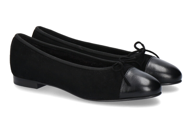 Unützer Ballerina gefüttert CAMOSCIO NAPPA NERO (38) Unützer Ballerina gefüttert CAMOSCIO NAPPA NERO (38)