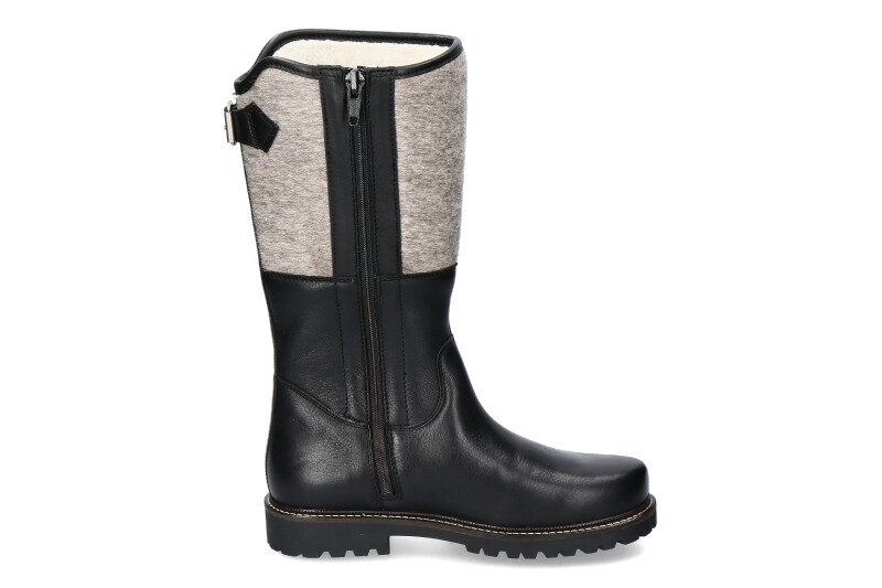 Dirndl + Bua Stiefel gefüttert PANIOLO FILZ SCHWARZ GRAU (42) Dirndl + Bua Stiefel gefüttert PANIOLO FILZ SCHWARZ GRAU (42)