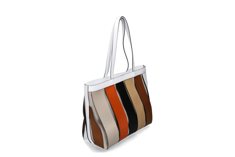 Gianni Notaro Shopper 562 BIANCO MULTICOLOR