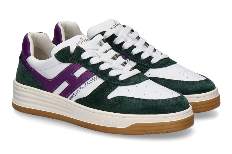 Hogan Sneaker H630 ALLACCIATO WHITE GREEN PURPLE