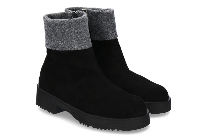 Thierry Rabotin Stiefelette ZARUDE CAMOSCIO PUNA -schwarz/grau