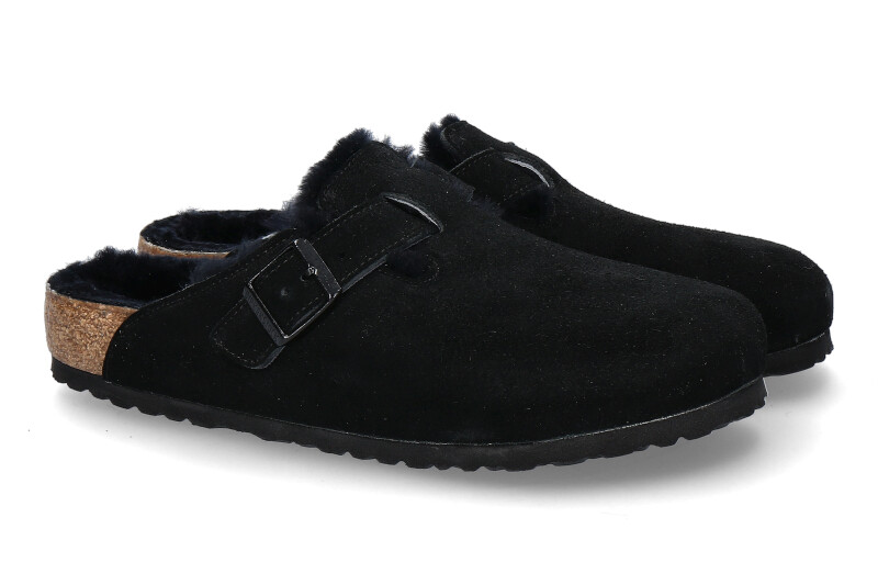 Birkenstock Clogs gefüttert BOSTON NORMAL FUR BLACK (37 )