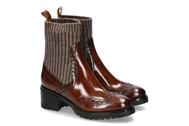 Santoni Stiefelette STRICK MORO- braun