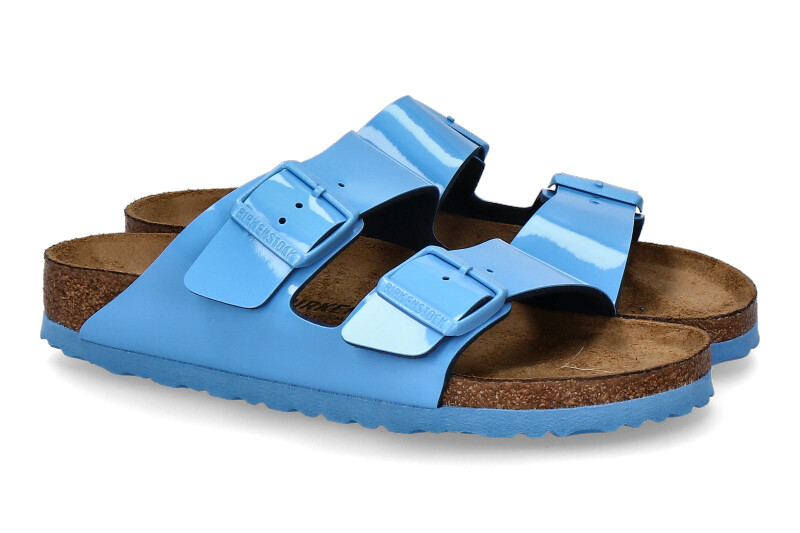 Birkenstock Pantolette ARIZONA SKY BLUE PATENT SCHMAL- blau