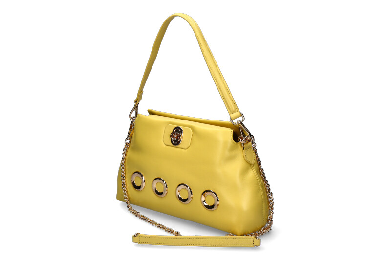 La Carrie Schultertasche THE EYE SQUARE MEDIUM LEATHER YELLOW