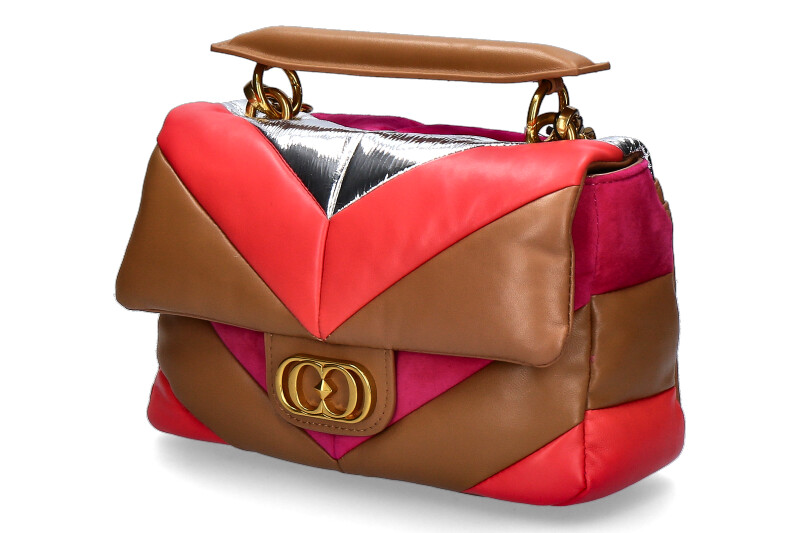 La Carrie Handtasche AMITOLA STRIPES MULIT FUXIA La Carrie Handtasche AMITOLA STRIPES MULIT FUXIA