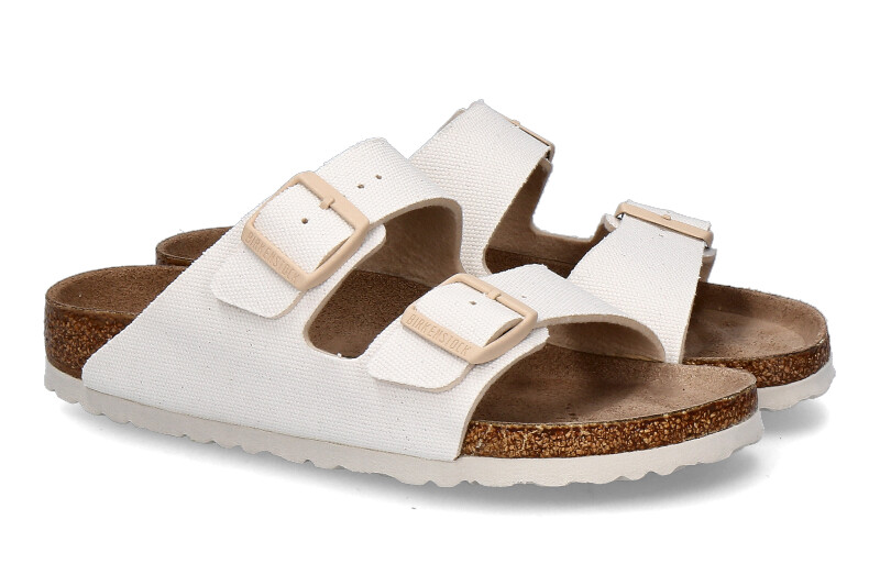 Birkenstock Pantolette ARIZONA RIVET LOGO SCHMALE WEITE EGGSHELL