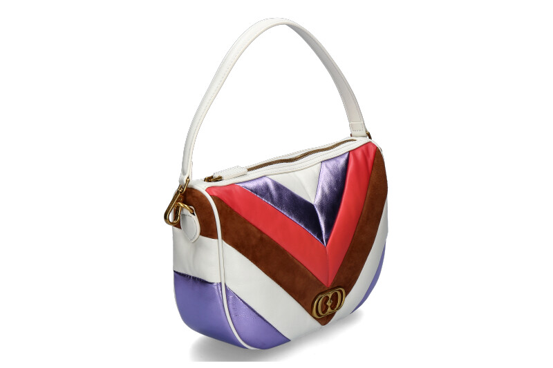 La Carrie Schultertasche AMITOLA STRIPES LOLLO MEDIUM LEATHER MULTI TAUPE La Carrie Schultertasche AMITOLA STRIPES LOLLO MEDIUM LEATHER MULTI TAUPE