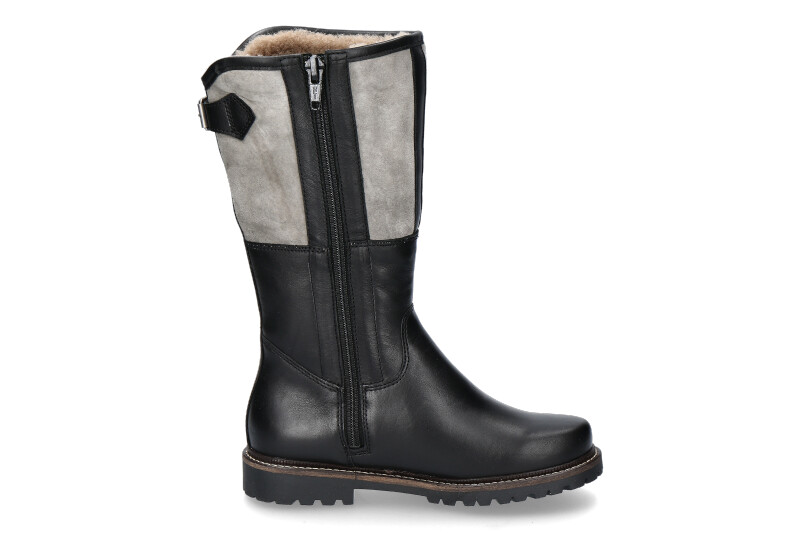 Dirndl + Bua Stiefel gefüttert PANIOLO VELOUR SCHWARZ KHAKI (42)