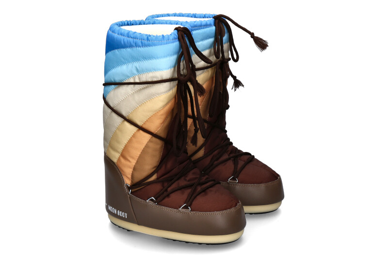 Moon Boot Snowboots ICON RAINBOW SHITAKE BROWN BLUE 