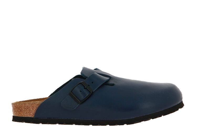 Birkenstock Clogs BOSTON LEDER BLAU SCHMAL (45)