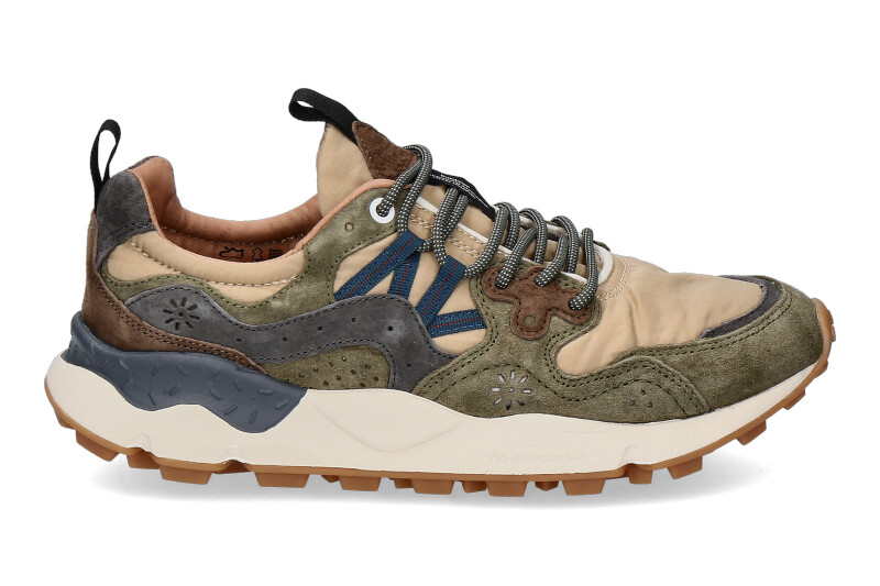 Flower Mountain Sneaker YAMANO 3 MAN SUEDE NYLON MILITARY BEIGE