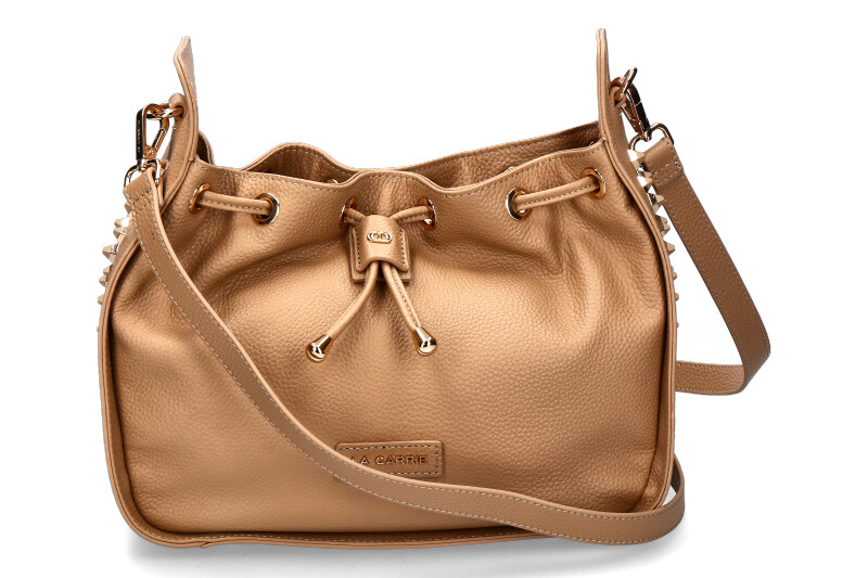 La Carrie Beuteltasche TUMBLED LEATHER BEIGE La Carrie Beuteltasche TUMBLED LEATHER BEIGE