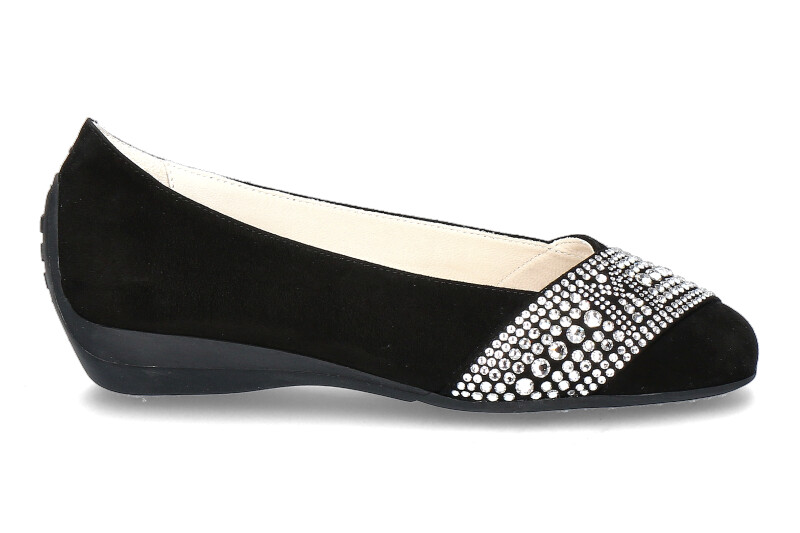 Mania Ballerina CAMOSCIO NERO SILVER STRASS (42)