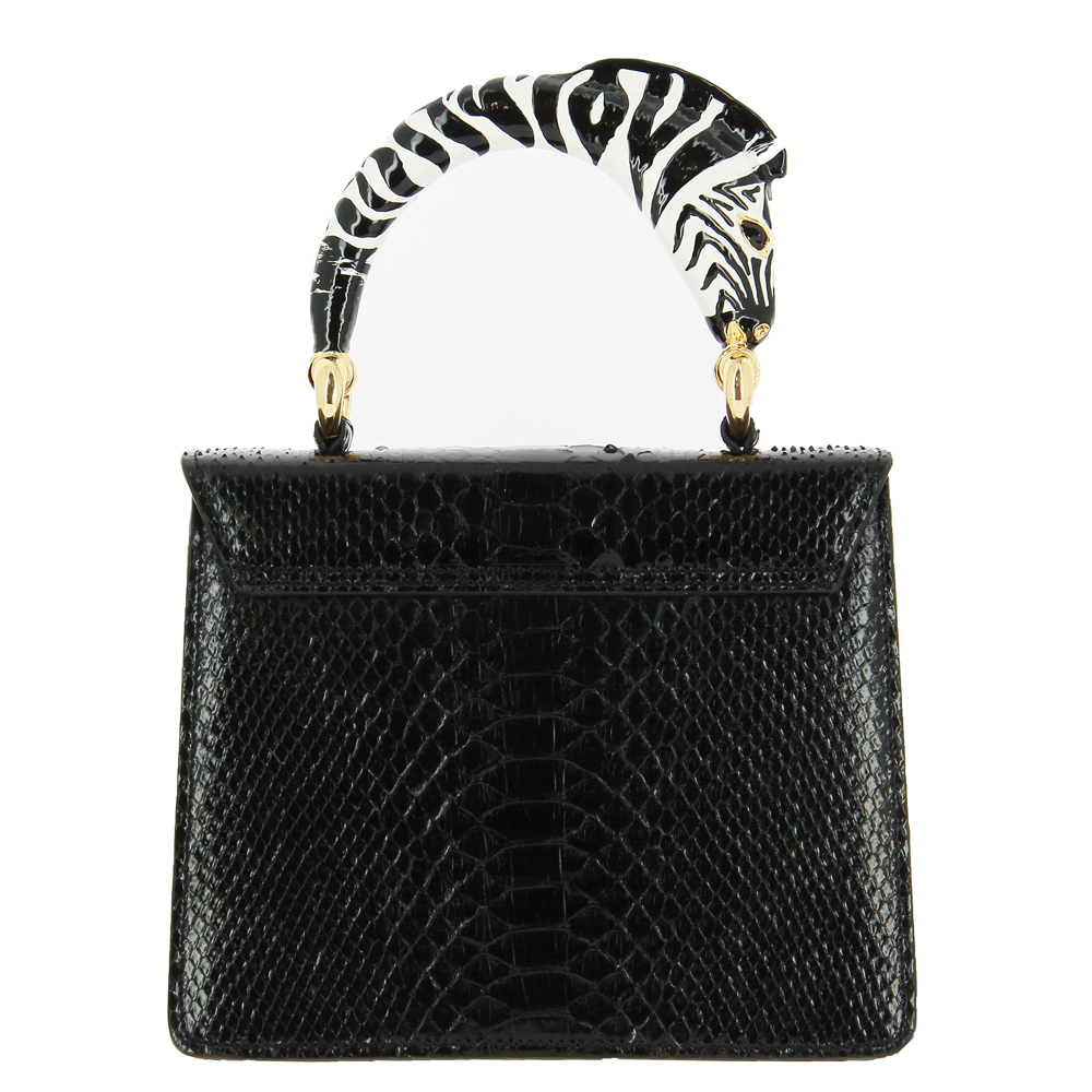 Silvano Biagini Tasche MELISSA NERO PITONE ZEBRA Silvano Biagini Tasche MELISSA NERO PITONE ZEBRA