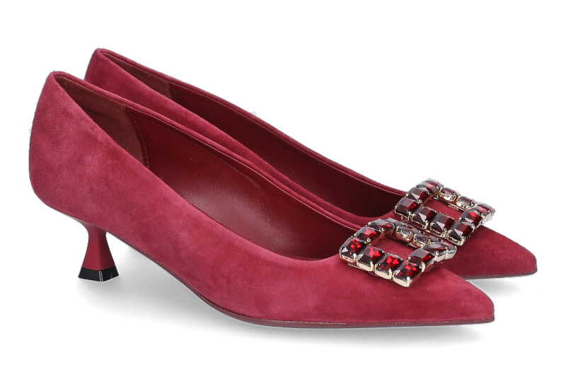 Bianca Di Pumps CAMOSCIO BORDO