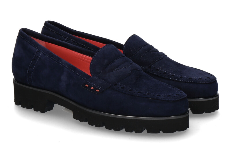 Pas de Rouge Slipper Marta Camoscio Blu (38)