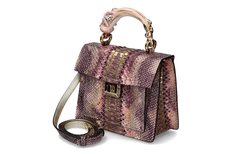 Biagini Henkeltasche STARFISH FUXIA LILAC PITONE