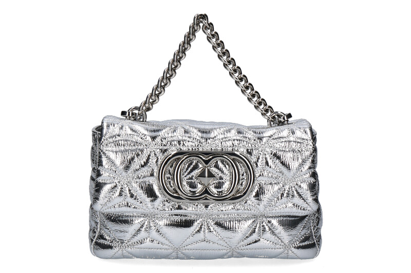 La Carrie Umhängetasche SHINY STEPHY MEDIUM LEATHER SILVER La Carrie Umhängetasche SHINY STEPHY MEDIUM LEATHER SILVER