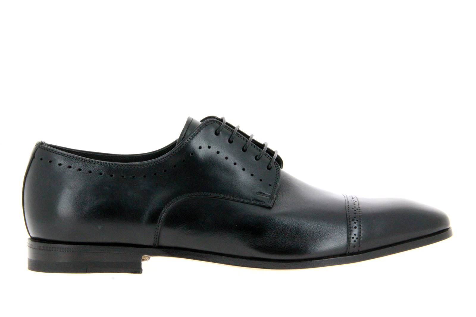 Santoni Schnürer LEATHER BLACK (42½)