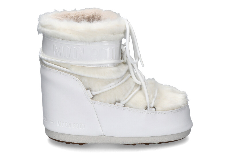 Moon Boot ICON LOW FAUX FUR OPTICAL WHITE