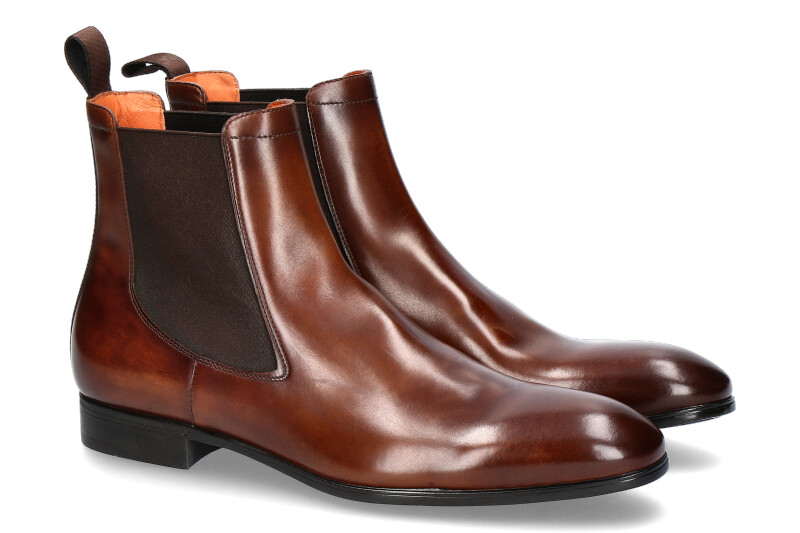 Santoni Chelsea Boot LEATHER BROWN (41)