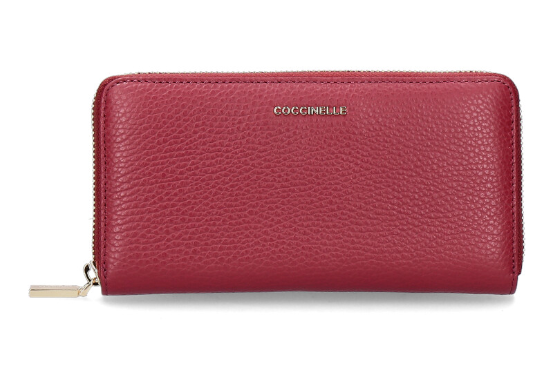 Coccinelle Portemonnaie METALLIC SOFT - garnet red Coccinelle Portemonnaie METALLIC SOFT - garnet red