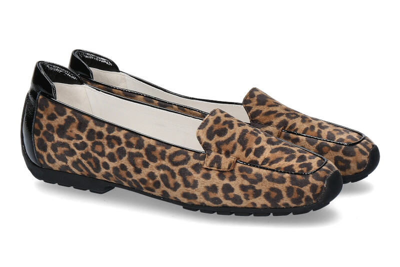 Mania Slipper CAMOSCIO LEOPARD PIUMA NERO (38½)