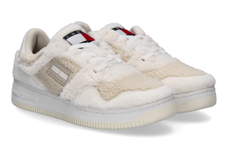 Tommy Hilfiger Sneaker RETRO BASKET WARM -ecru bleached stone