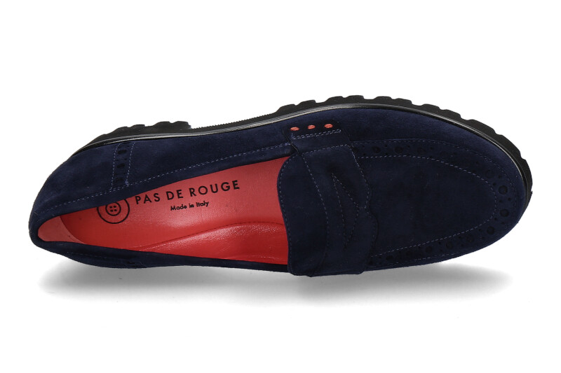 Pas de Rouge Slipper Marta Camoscio Blu (39½)