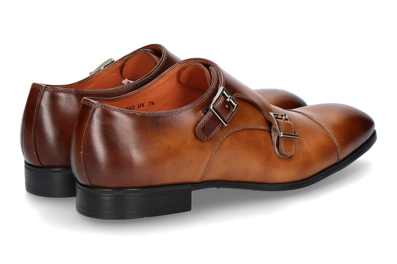 Santoni Monk LEAHTER ANTIK BROWN (43½)