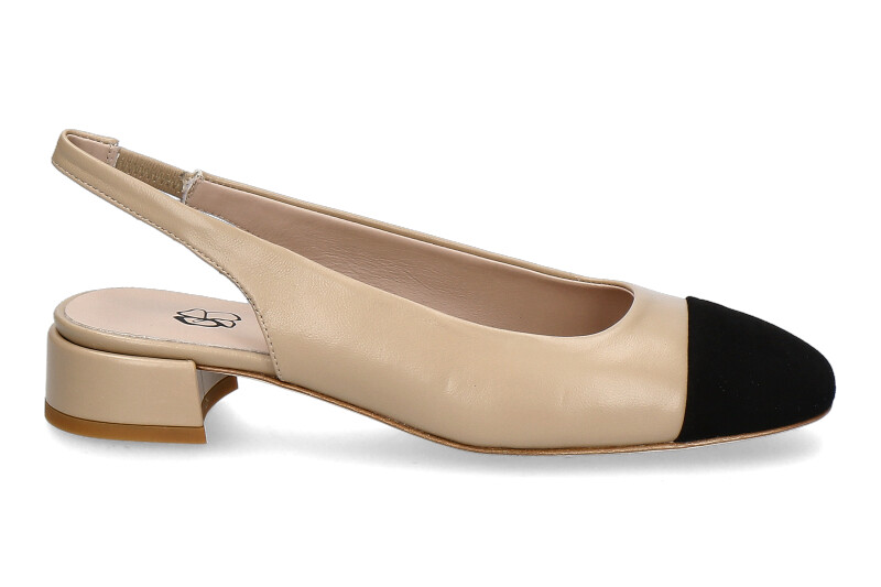 Odare Slingpumps GIRONA NAPPA CAMOSCIO- beige/ nero