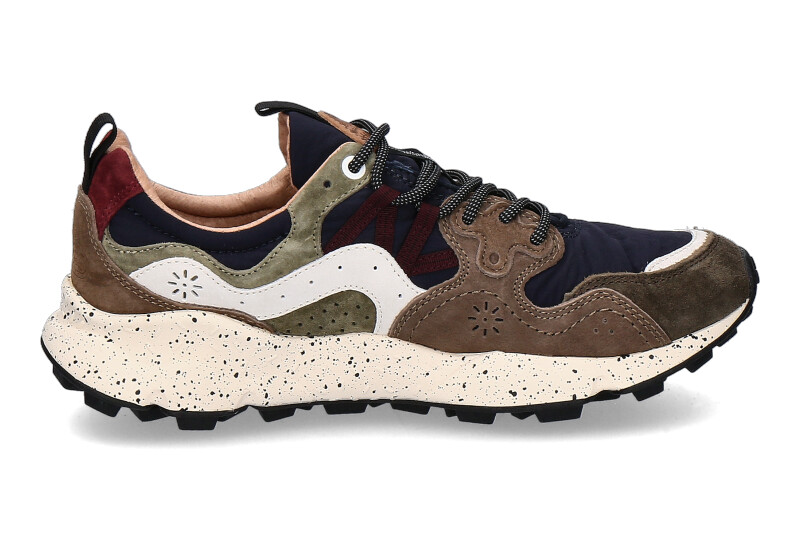 Flower Mountain Herren- Sneaker YAMANO SUEDE NYLON- brown/ navy