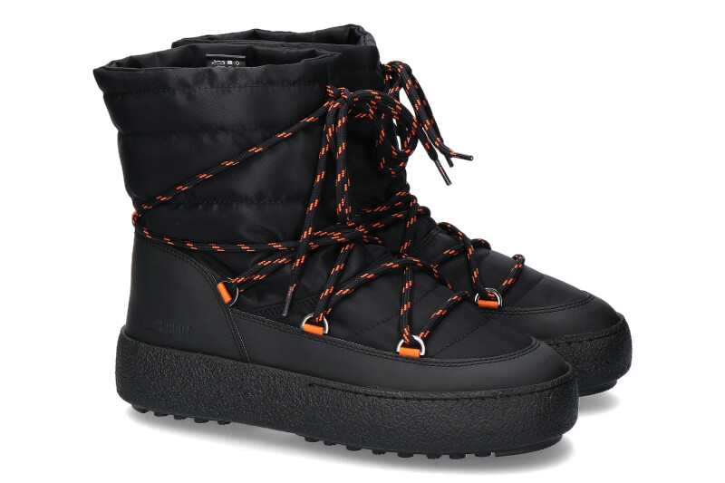 Moon Boot Snowboots TUBE NYLON BLACK ORANGE