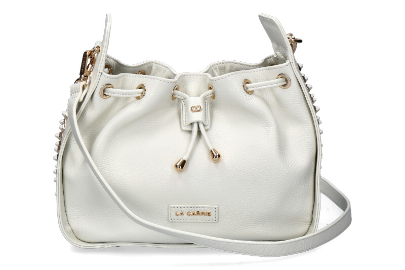 La Carrie Beuteltasche TUMBLED LEATHER WHITE La Carrie Beuteltasche TUMBLED LEATHER WHITE
