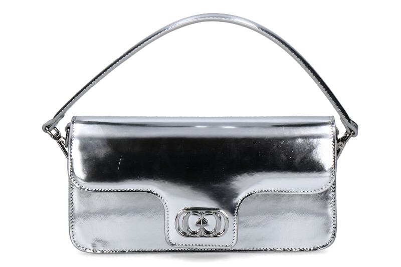 La Carrie Abendtasche SHINY BAGUETTE LEATHER SILVER La Carrie Abendtasche SHINY BAGUETTE LEATHER SILVER